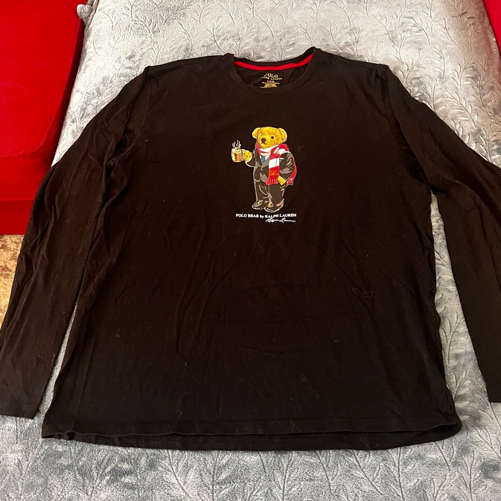 Polo Ralph Lauren Black Long Sleeve pajama size l
